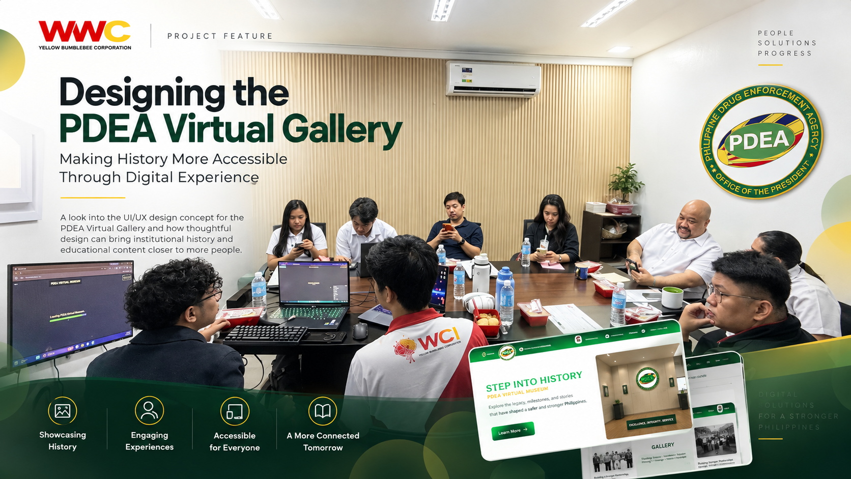 PDEA Virtual Gallery web design and interface concept